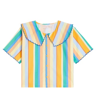 Striped cotton poplin shirt | Tinycottons