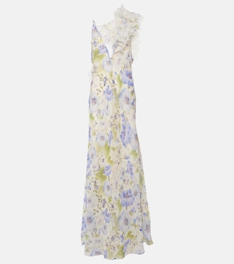 Abito lungo Natura in organza di lino e seta | Zimmermann