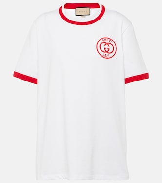 Besticktes T-Shirt aus Baumwoll-Jersey | Gucci