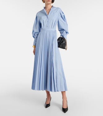 Binoche plissé cotton-blend midi dress | Altuzarra