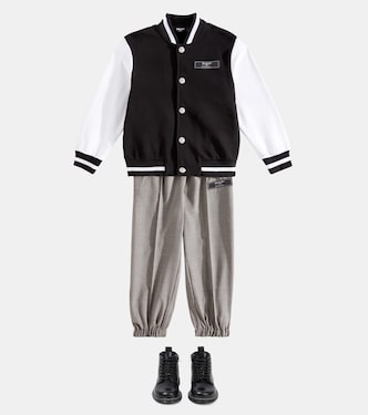 Pantalones tapered de lana | Balmain Kids