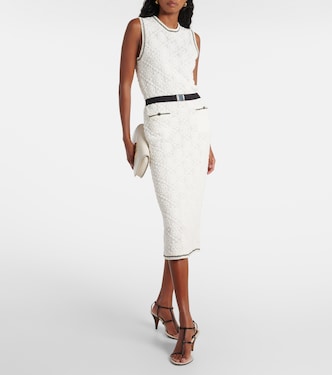 Vestido midi de algodón con cinturón | Tory Burch