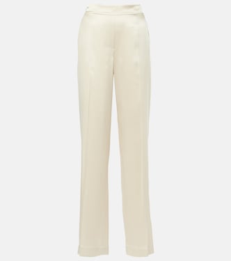 Pantaloni regular Tova in raso di seta | Joseph