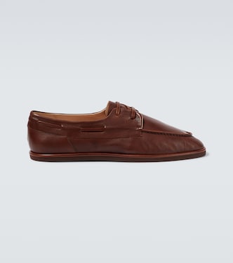 Leather boat shoes | Auralee