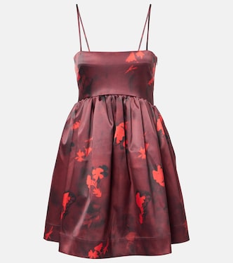 Floral satin minidress | Ganni