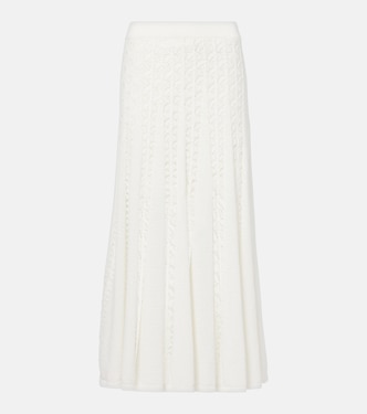 Gonna lunga Wylie Flared Knit in crochet di cotone | Zimmermann