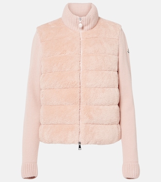 Daunenjacke aus Faux Fur und Schurwolle | Moncler