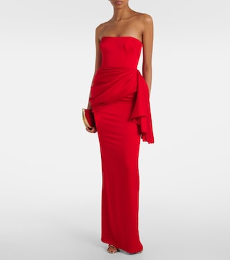 Draped crêpe satin gown | Alex Perry