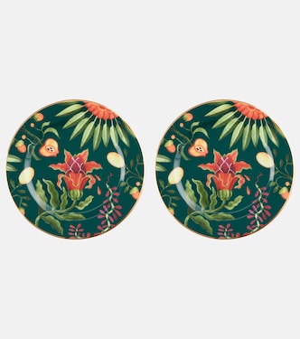 Dragon Fruit set of 2 dessert plates | La DoubleJ