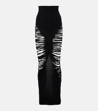 Pillar wool maxi skirt | Rick Owens