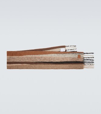 Fringed alpaca-blend scarf | Loewe