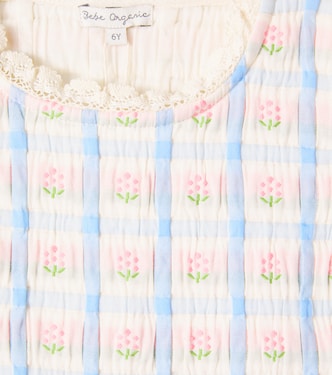 Zora knitted floral cotton-blend vest | Bebe Organic