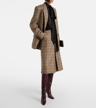 Mid-rise silk and cashmere culottes | Saint Laurent