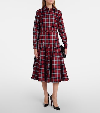 Marione belted tartan wool-blend midi dress | Emilia Wickstead