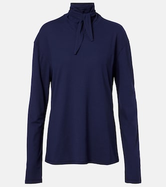Tie-detail cotton top | Lemaire
