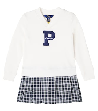 فستان من القطن المخلوط مع أبليكيه باتش | Polo Ralph Lauren Kids