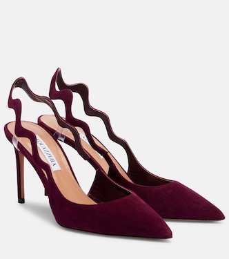 Artiste 85 suede slingback pumps | Aquazzura