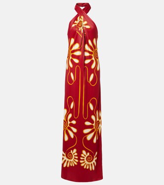 Oliviera printed halterneck maxi dress | Cala de la Cruz