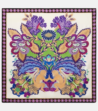 Printed silk twill scarf | La DoubleJ
