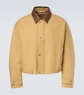 Leather-trimmed cotton satin blouson jacket | Acne Studios