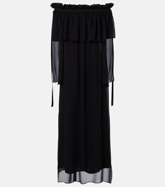 Off-Shoulder-Maxikleid aus Seide | Nina Ricci