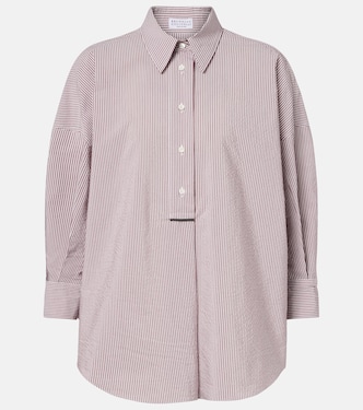 条纹棉质混纺上衣 | Brunello Cucinelli