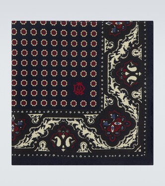 Printed silk pocket square | Dunhill