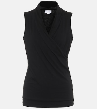 Adelise stretch-cotton jersey top | Velvet