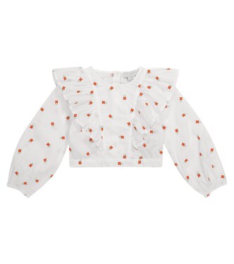 Blusa in cotone con ricami | Stella McCartney Kids
