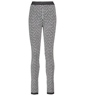 Leggings de punto de tiro alto | Balmain
