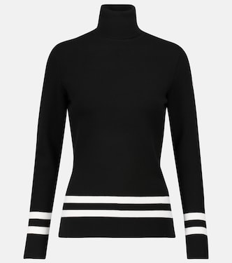 Striped turtleneck knit sweater | Fusalp