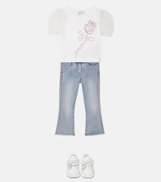 Sneakers in pelle con decorazione | Monnalisa