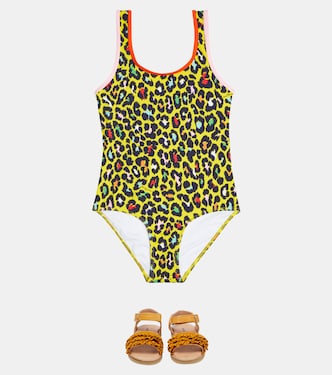 Leopard print logo swimsuit | Marc Jacobs Kids