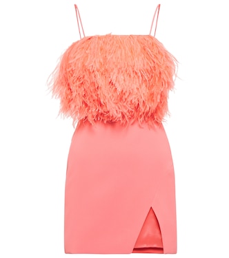 Miniabito in cady con piume | David Koma