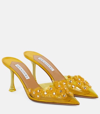 Meteorite 75 embellished PVC mules | Aquazzura