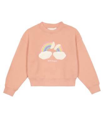 Pullover in cotone con ricamo | Palm Angels Kids