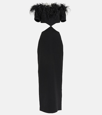 Verzierte Robe aus Crêpe | Rasario