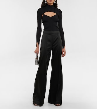 Jordana duchess satin bootcut pants | Simkhai