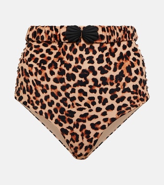 Braga de bikini de leopardo de tiro alto | Johanna Ortiz