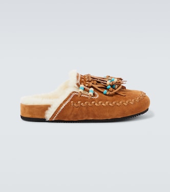 Slippers The Journey in suede con shearling | Alanui