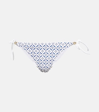 Braga de bikini estampada de tiro medio | Heidi Klein