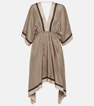 Caftán de seda estampado | Brunello Cucinelli