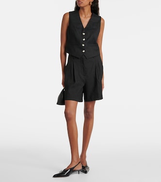 Gilet Bennett in twill di misto lino | Veronica Beard