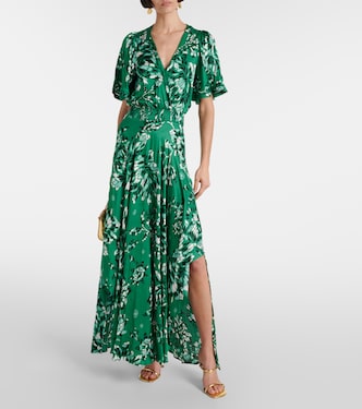 Mabelle satin midi dress | Poupette St Barth