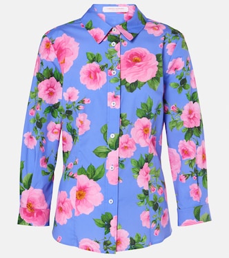 Camisa de mezcla de algodón floral | Carolina Herrera