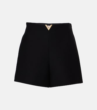 High-Rise Shorts VGold aus Crepe Couture | Valentino