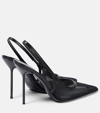 Lidia 105 mesh slingback pumps | Paris Texas