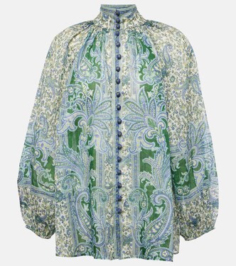 Blusa Ottie in ramia con stampa paisley | Zimmermann