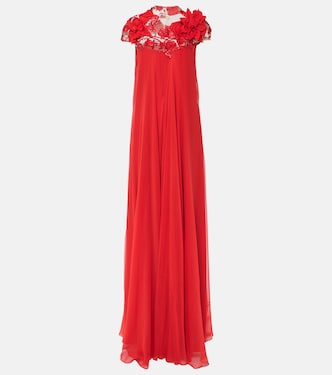 Trapeze embroidered gown | Monique Lhuillier