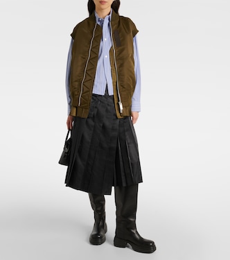 Chemise rayée en coton | Sacai